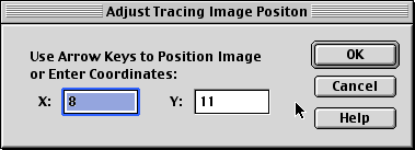 Adjust the Tracing Image's position