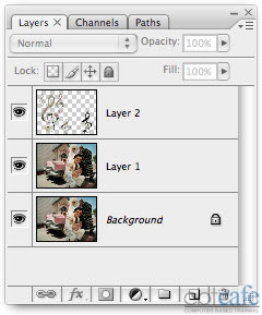 Treble clef on new layer